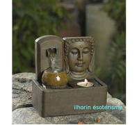 fontaine d'intérieur tête bouddha et bougeoir Livraison Gratuite