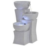 Fontaine d'intérieur - vidaXL - LED - Polyrésine - Gris