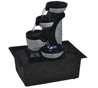 Fontaine d'intérieur - vidaXL - LED - Polyrésine - Gris - Électrique