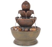 Fontaine d'intérieur - vidaXL - Polyrésine - Pompe incluse - Marron