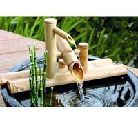Fontaine en Bambou De Style Japonais avec Kit De Pompe,Naturel Cascade Bassin Exterieur,Fontaine Jardin Zen,Caractéristiques De l'eau en Bambou pour Jardin,Pelouse,Cour,Hôtel,Terrasse L 70CM