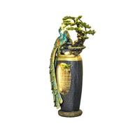 Fontaine extérieure Ornement d'eau Qui coule Paon, Nouvelle Fontaine Zen Chinoise, Vase décoratif sur Pied for Salon, Porte d'entrée ou à côté d'un Meuble TV(53 * 46 * 156cm)