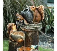 Fontaine extérieure pressurisée écureuil-Canard, résistante aux intempéries - Marron
