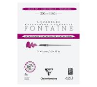 Fontaine Extra Blanc Grain Fin bloc collé 4 côtés 12F 31x41cm 300g