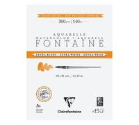 Fontaine Extra Blanc Grain Satiné bloc collé 4 côtés 15F 23x31cm 300g