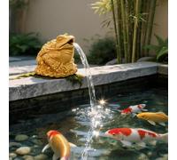 Fontaine Grenouille Argent Chance Étang Pompe Koi Jardin Table Thé Déco