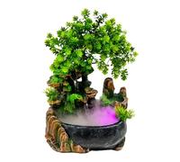 Fontaine Interieur Fontaine D'Intérieur avec Lumière LED Fontaine A Eau Decoration Interieur Fontaine De Table,pour La Décoration Intérieure,Cheminée,Bureau,Comptoir De Cuisine(20 * 15 * 28cm)