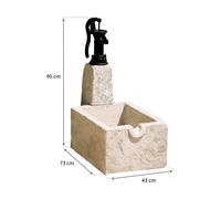 Fontaine ""RETRO"" - Pierre reconstituée - 43 x 73 x 95 cm
