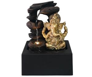 Fontaine LED d'intérieur CALMWATER - avec Ganesh doré - Décoration d'intérieur Salon, Bureau, Chambre - ARUM