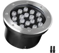 Fontaine LED Submersible - Lampe Sous-marines For Étang, Lumières En Acier Inoxydable Étanche IP68, Projecteur LED Encastré For Piscine 12 V, For Parcs, Places,De Paysage De Villas(Warm White,9 W)