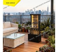 Fontaine murale d'eau cascade de sol à plafond pour extérieur, décoration paysagère, cadeau de pendaison de crémaillère Water curtain glow