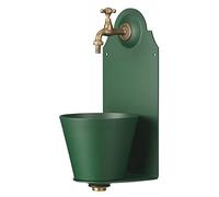 Fontaine murale en fer avec robinet, couleur verte