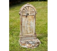 Fontaine murale sur pied - fer - style antique - vert - 11 kg/64cm