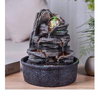Fontaine nature Luberon avec LED - Gris - H 19 cm