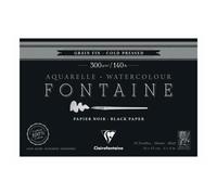 Fontaine Noir bloc collé 4 côtés 20F 10x15cm 300g grain fin