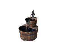 Fontaine Outsunny À 2 Niveaux De Chute D'eau, 44,5 X 44,5 X 58,5 Cm, Pompe De Jardin Incluse Multicolore