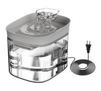 Fontaine pour chat de grande capacité de 1,8 l à débit continu (gris)