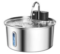 Fontaine pour Chat sans Fil, Fontaine a Eau Chat en Acier Inoxydable avec Detecteur de Mouvement et Batterie 4200mAh - Fontaine à Eau pour Chats avec Filtre et réservoir d'eau de 3.2L