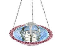 Fontaine pour oiseaux de jardin - électrique transparente antirouille décorative - salle de bain pour oiseaux, décoration extérieure, pour cour, entrée terrasse, balcon pelouse