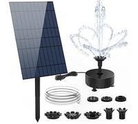 Fontaine Solaire 10W DIY Jardin avec 12 Styles Buses, Pompe pour Bassin et Bains d'Oiseaux