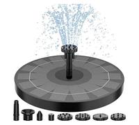 Fontaine Solaire 2,5 W avec Pompe à Eau for Bain d'oiseaux, étang, Piscine, Aquarium - Fonctionne à l'extérieur avec 6 Buses - Décoration de Jardin(1W)
