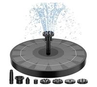 Fontaine Solaire 2,5 W avec Pompe à Eau for Bain d'oiseaux, étang, Piscine, Aquarium - Fonctionne à l'extérieur avec 6 Buses - Décoration de Jardin(1.5W)