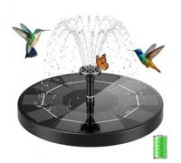 Fontaine solaire, 3,5 W, mise à niveau 2026, pompe à eau, pour le travail les jours sombres, avec 6 buses, pour jardin, bain d'oiseaux, poissons, 18 cm