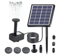 Fontaine solaire - 6 V 2 W Pompe à énergie solaire avec 8 buses, fontaine à eau d'extérieur - pour jardin, terrasse, jardin, terrasse, piscine, étangs, poissons, fleurs, pot de fleurs