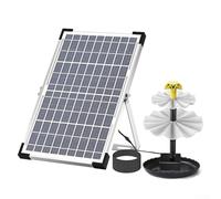 Fontaine solaire à 3 niveaux avec jets réglables et puissance de 10 W pour un affichage de l'eau extérieur captivant