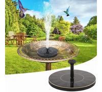 Fontaine solaire améliorée pour bain d'oiseaux - Fontaine à eau solaire avec 6 buses pour bains d'oiseaux, jardins, étangs et piscines - Décoration extérieure idéale