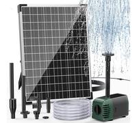 Fontaine Solaire Biling 20W - Débit 875 L/h, Panneau Monocristallin, 4 Buses, Anti-Marche à Sec