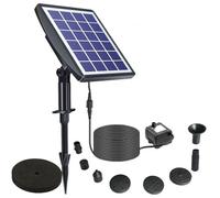 Fontaine solaire de jardin ABS 6V/2W - 8 buses + sac filtrant - Installation facile - Entretien minimal