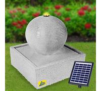 Fontaine Solaire de Jardin - Fontaine Solaire décorative - Cascade - Lampe de Jardin - Pompe de Bassin pour terrasse, Balcon - avec Pompes - avec Batterie Lithium-ION et lumière LED