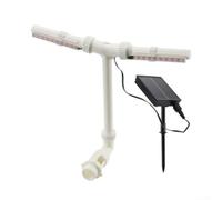 Fontaine solaire de piscine avec télécommande, fontaine d'eau de piscine à DEL, jet réglable, décoration de piscine hors sol, arroseur en plastique blanc (1)