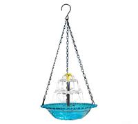 Fontaine solaire d'extérieur pour oiseaux pour créer une atmosphère de jardin sereine et inviter la faune sauvage (bleu)