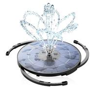 Fontaine Solaire Eexterieure de Jardin kit de Pompe Bassin Exterieur 3,5 W avec Cordon de 3m et 13 Styles de Buses,Fontaine de Bassin à Energie Solaire avec Supports pour Jardin,Etangs（3.5W）