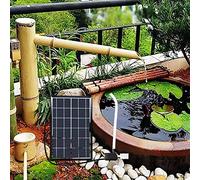 Fontaine solaire en bambou - Fontaine d'eau zen pour décoration de jardin, décoration d'intérieur ou d'extérieur, amélioration de la pelouse de l'arrière-cour