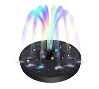 Fontaine Solaire Extérieur 3.5W, Solaire Flottant Fontaine Mini Jardin Pompe Fontaine Solaire Flottante avec 6 Buses pour Bain d'oiseaux, Étang, Piscine, Patio, Décoration de Jardin (3.5W)