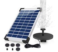 Fontaine Solaire Extérieur Flottante, Pompe Bassin Solaire avec Batterie, pour Jardin d'aquarium Bain d'oiseau d'étang Fontaine (5.5W-1)