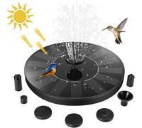 Fontaine Solaire Exterieure de Jardin, Pompe avec 7 Buses Abreuvoir Oiseaux Exterieur, Bains d'oiseaux, Etangs,Patio,Décoration de Jardin