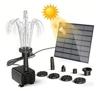 Fontaine Solaire Extérieure Jardin 2026 Nouveau - DIY Pompe 6 Buses - Abreuvoir Oiseaux Étangs Patio Décoration