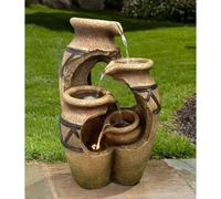 FONTAINE SOLAIRE FONTAINE SOLAIRE Crète jardin fontaine cascade Set complet pour jardin et terrasse jour et nuit ! ✔ NEUF