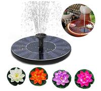 Fontaine solaire, pompe à eau solaire flottante 1,5 W avec 6 buses, fontaine solaire extérieure pour décoration de jardin, bain