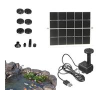 Fontaine Solaire,Pompe Solaire DC Fontaine 15W pour Jardin | Pompe Résistante aux Intempéries Décoration Extérieure pour Balcon Bain d'Oiseaux Allée Jardin Aquarium