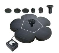 Fontaine Solaire pour Bain D Oiseaux - Pompe de Fontaine d'eau en Forme de Fleur - Extérieure Silencieuse pour Jardin Bassin Terrasse Cour Extérieur