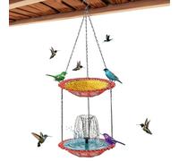 Fontaine Solaire pour Bain d'oiseaux | Arroseur résistant aux intempéries avec Plateau pour Nourriture,Fontaine Oiseau Solaire | pour Jardin, Piscine, terrasse, Balcon, Cour, extérieur