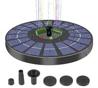 Fontaine solaire pour extérieur - 4 W - Pompe solaire de bassin pour l'extérieur - Avec 6 buses - Pompe à eau flottante solaire - Pompe pour étang, piscine, jardin, bain d'oiseaux, réservoir à