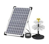 Fontaine solaire pour oiseaux 10 W avec cascade à 3 niveaux avec 4 têtes de pulvérisation pour décoration extérieure de jardin, jardin, cour, et attirer les oiseaux