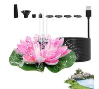 Fontaine Solaire pour Oiseaux,avec Buse Flottante et Fleur Réglable | Fontaine Solaire d'Extérieur pour Bassin à Oiseaux,pour Jardin, Bassin, Piscine, Cour, Promenade, Parc, Paysage, Aquarium, Fête