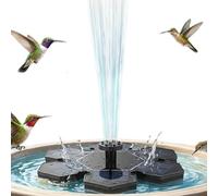 Fontaine solaire pour oiseaux - Pompe d'arrosage flottante portable, système de débit réglable, dispositif d'aération aquatique pour jardin, cour, patio, piscine, habitat de poissons, espace extérieur